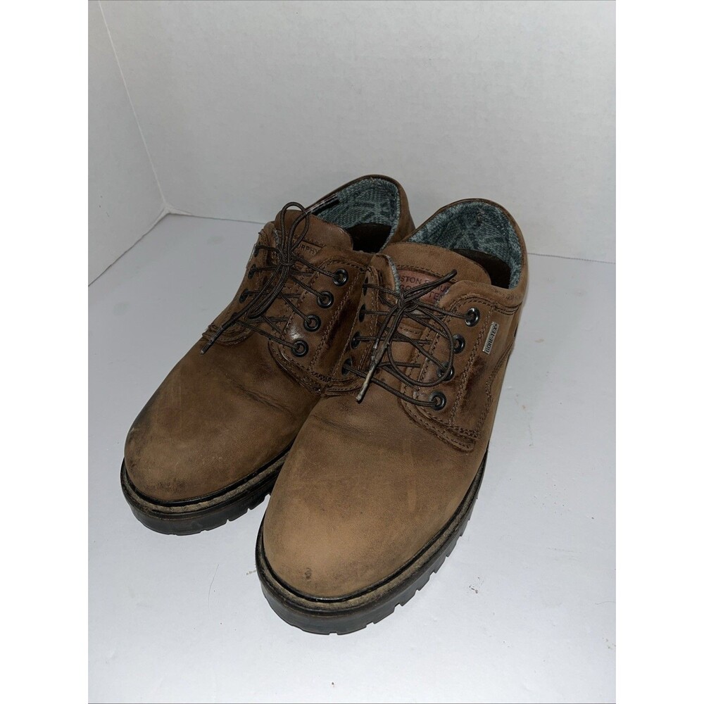Johnston & Murphy Passport GoreTex Mens Brown Leather Boots Shoes Low Top Sz 7.5